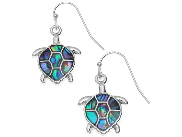 Abalone Shell Turtle Earrings TheQuirkyPagan