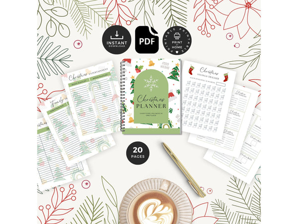 Christmas Planner Printable, Christmas Organizer, Christmas Binder, Holiday Planner, Christmas Gift List, Xmas Planner Organizer