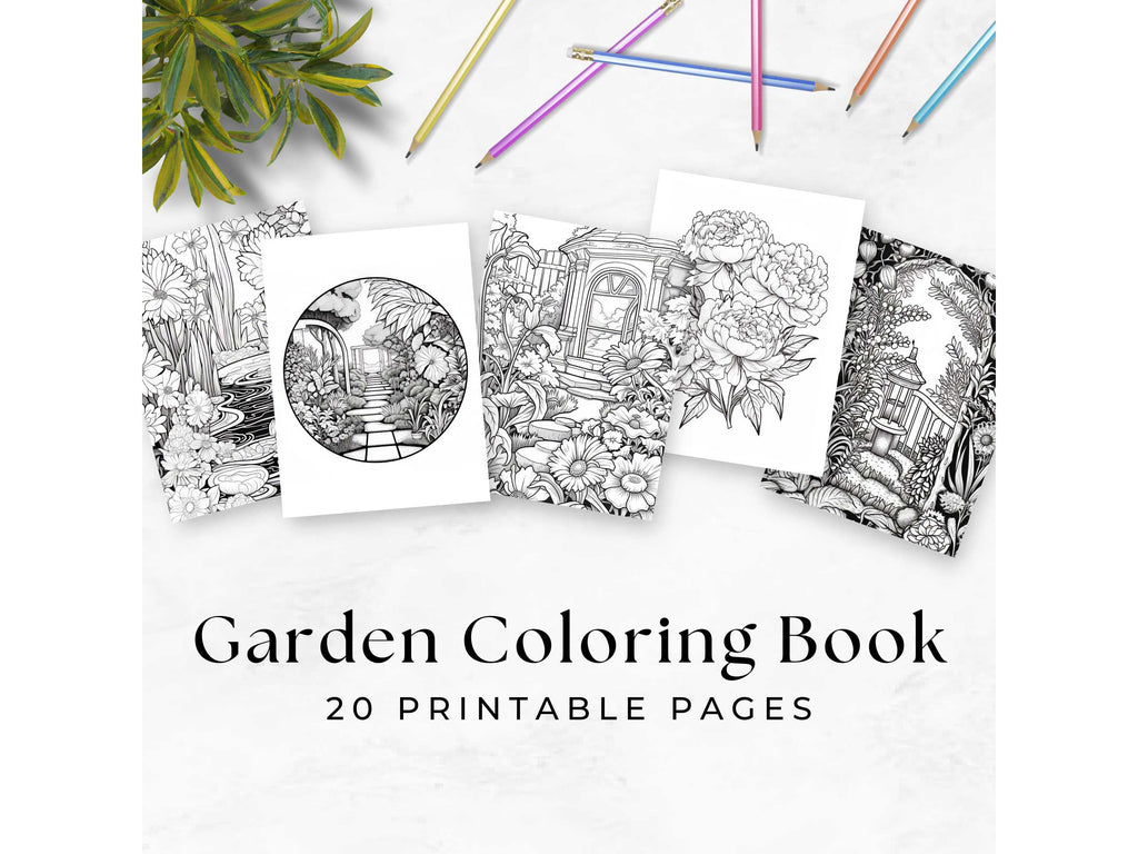 Garden Coloring Sheets - Printable Download At Home TheQuirkyPagan