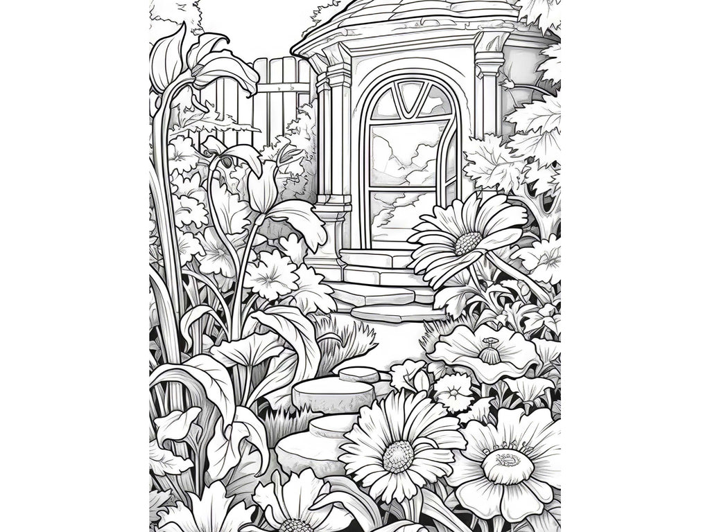 Garden Coloring Sheets - Printable Download At Home TheQuirkyPagan