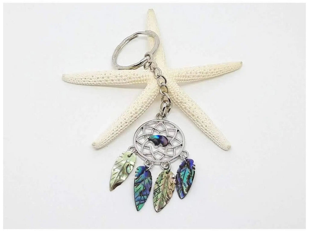 Abalone Dreamcatcher Keychain TheQuirkyPagan