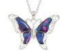 Abalone Purple Butterfly Necklace TheQuirkyPagan