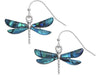 Abalone Shell Dragonfly Earrings TheQuirkyPagan