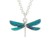 Abalone Shell Dragonfly Necklace TheQuirkyPagan