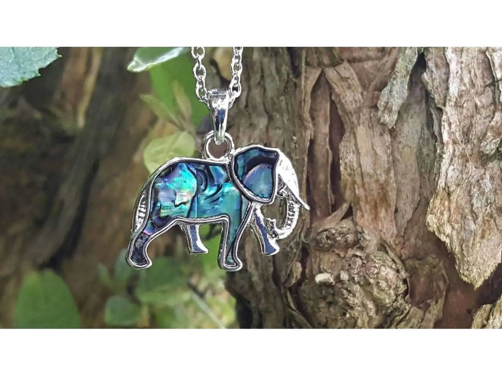 Abalone Shell Elephant Necklace TheQuirkyPagan