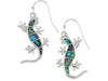 Abalone Shell Gecko Earrings TheQuirkyPagan