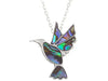 Abalone Shell Hummingbird Necklace TheQuirkyPagan