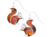 Amber Abalone Squirrel Earrings TheQuirkyPagan