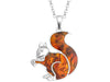 Amber Abalone Squirrel Necklace TheQuirkyPagan