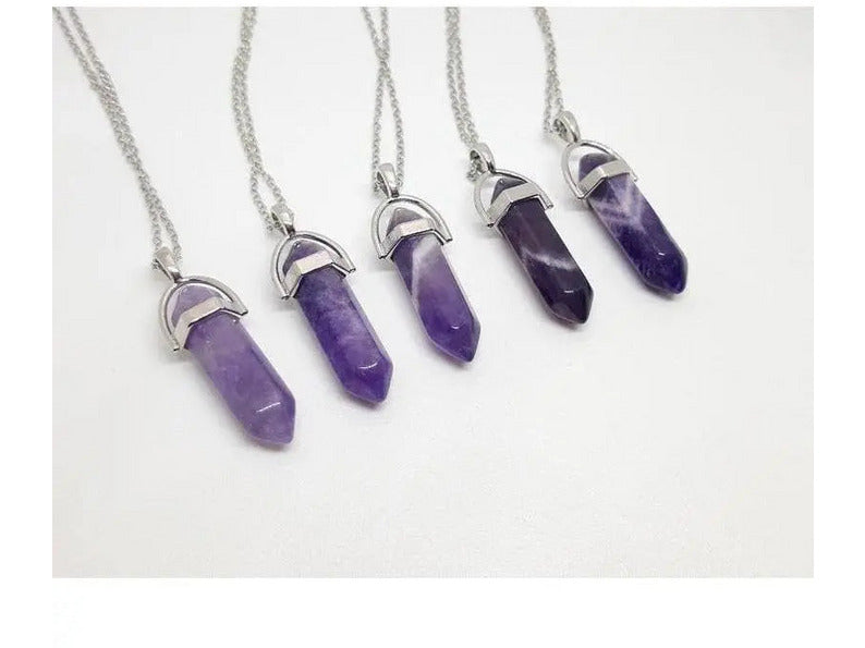 Amethyst Crystal Necklace - CLEARANCE TheQuirkyPagan