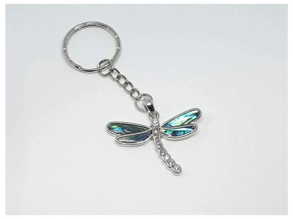Dragonfly Keyring Made With Abalone Shell TheQuirkyPagan