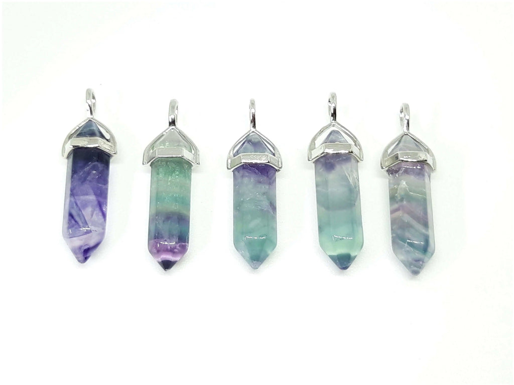 Fluorite Crystal Point Necklace - CLEARANCE TheQuirkyPagan