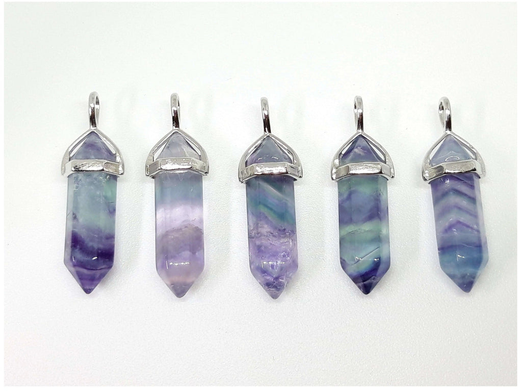Fluorite Crystal Point Necklace - CLEARANCE TheQuirkyPagan