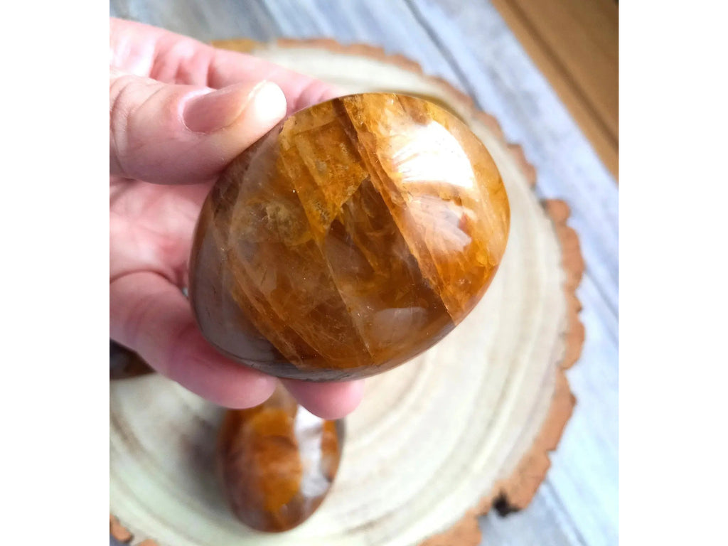 Golden Healer Palm Stone, Golden Healer Crystal Palm stone, Crystal Palmstone, Crystal Gift, Meditation Gift, PICK YOURS TheQuirkyPagan