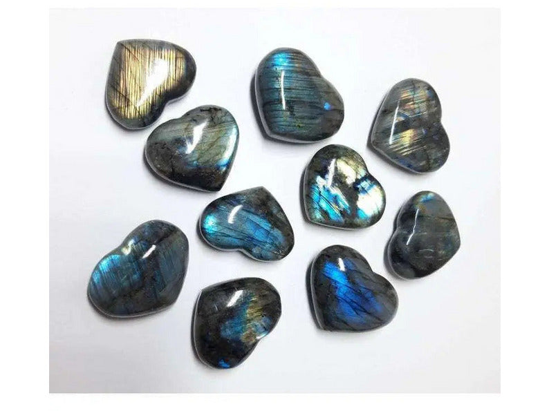 Labradorite Crystal Heart - A Grade FLASHY TheQuirkyPagan
