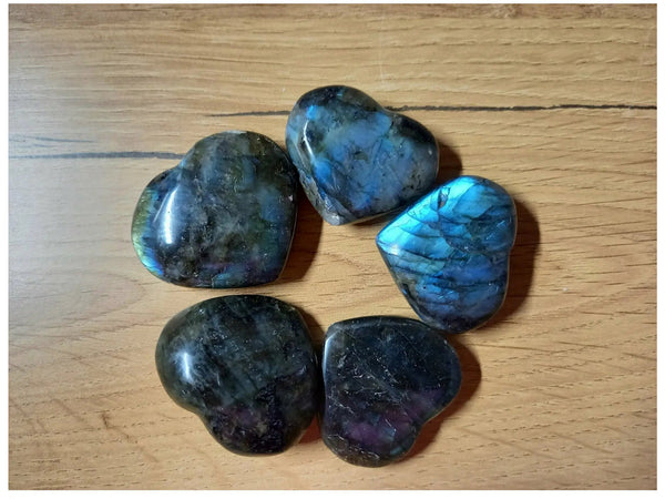 Labradorite Crystal Heart - SLIGHTLY DAMAGED - Clearance TheQuirkyPagan