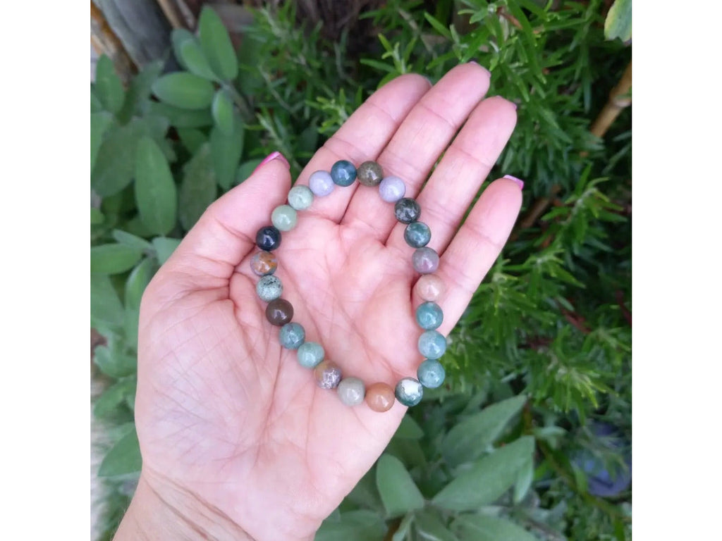Moss Agate Beaded Bracelet TheQuirkyPagan