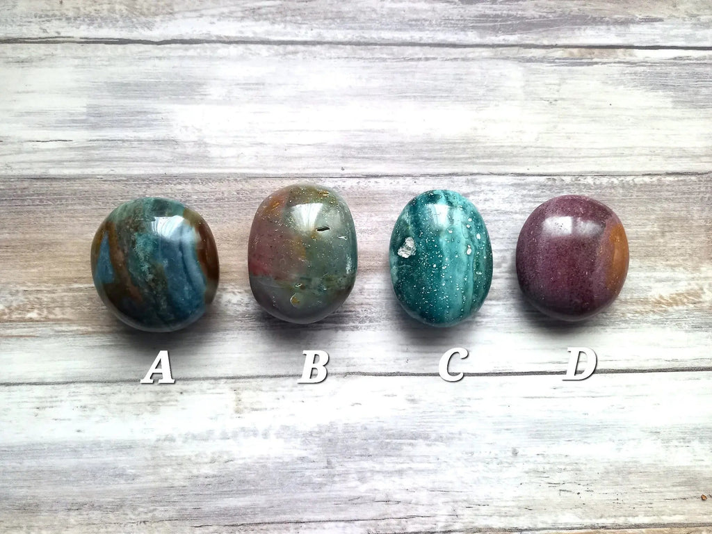 Ocean Jasper Palm Stone - Madagascar - Pick Yours A, B, C, D TheQuirkyPagan