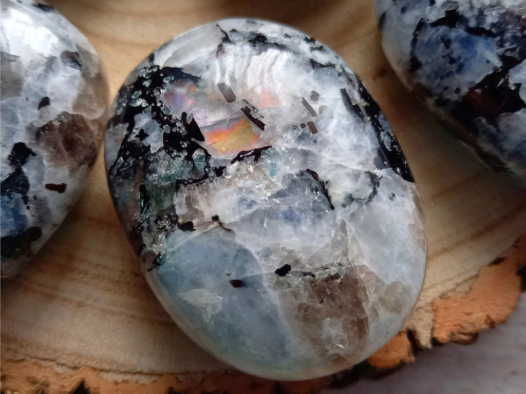 Rainbow Moonstone Crystal Palm Stone TheQuirkyPagan