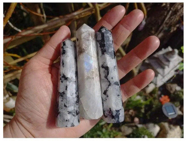 Rainbow Moonstone Crystal Point Towers - CLEARANCE TheQuirkyPagan