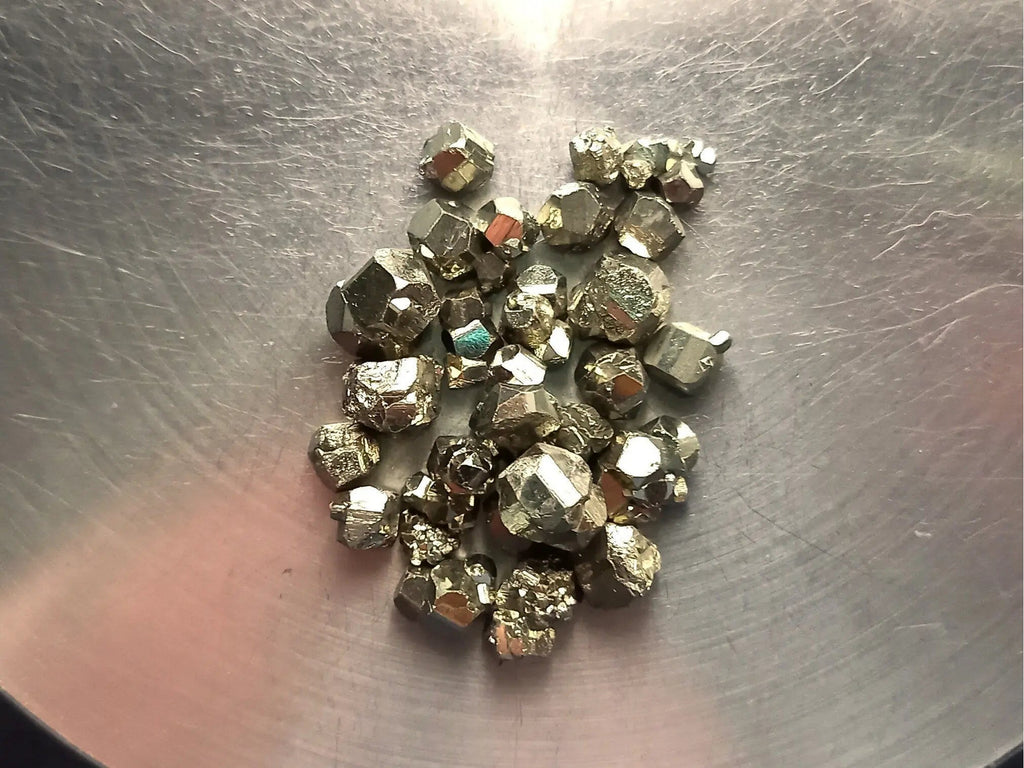 Raw Pyrite Granule Chunks, Rough Pyrite Crystal Pieces, 20g Pyrite Crystal Chunks, Pyrite Stone