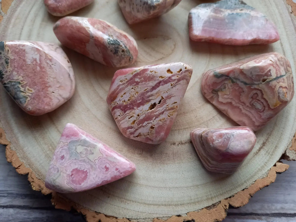 Rhodochrosite Crystal Tumble Stone - A GRADE - Large Heavy Tumbles - CLEARANCE TheQuirkyPagan