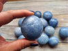 Small Blue Calcite Crystal Palm Stone TheQuirkyPagan