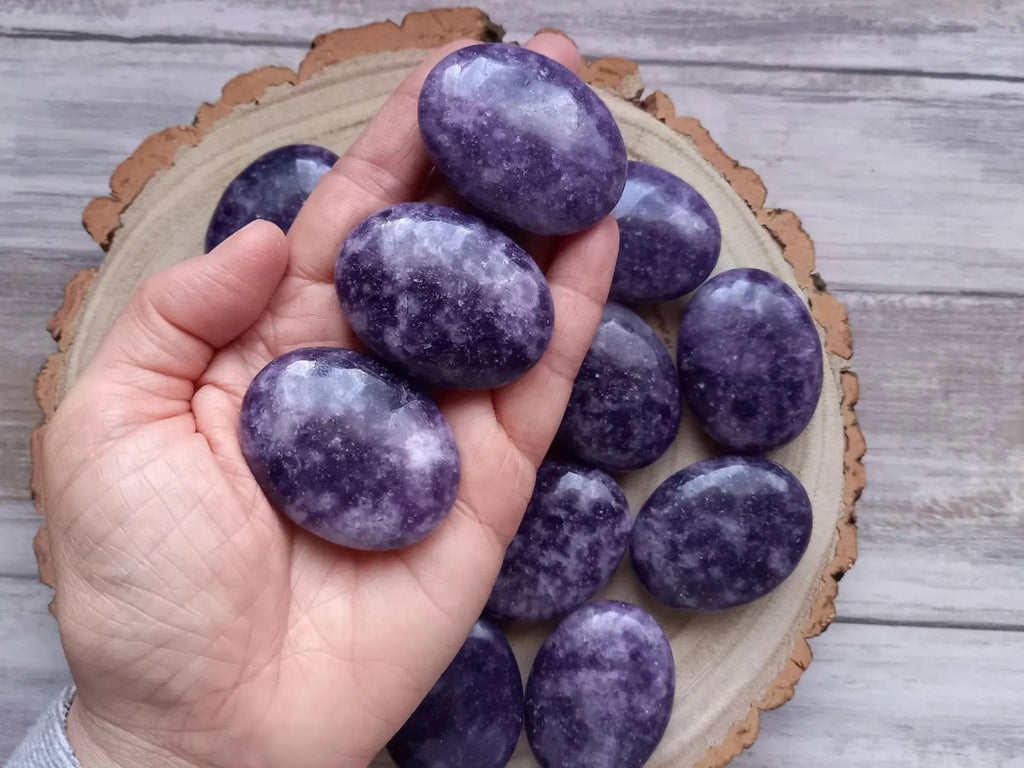 Small Lepidolite Palm Stone TheQuirkyPagan