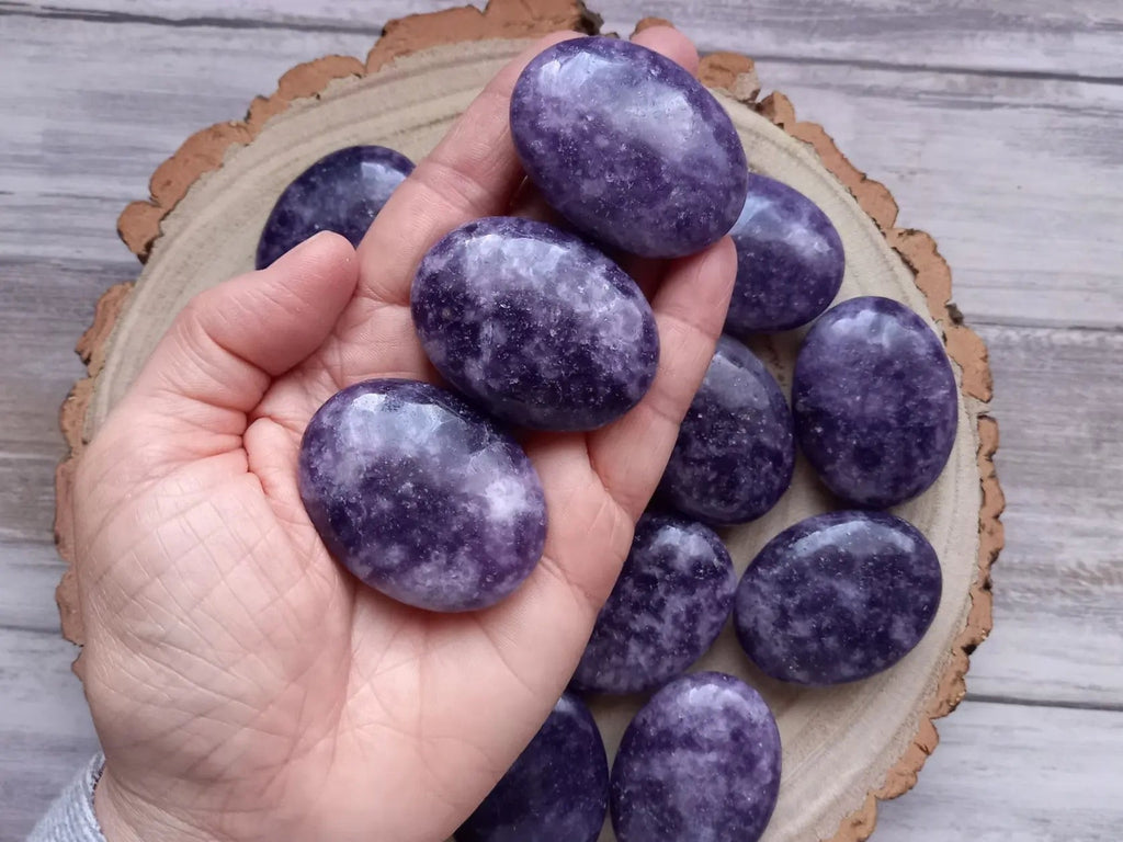 Small Lepidolite Palm Stone TheQuirkyPagan