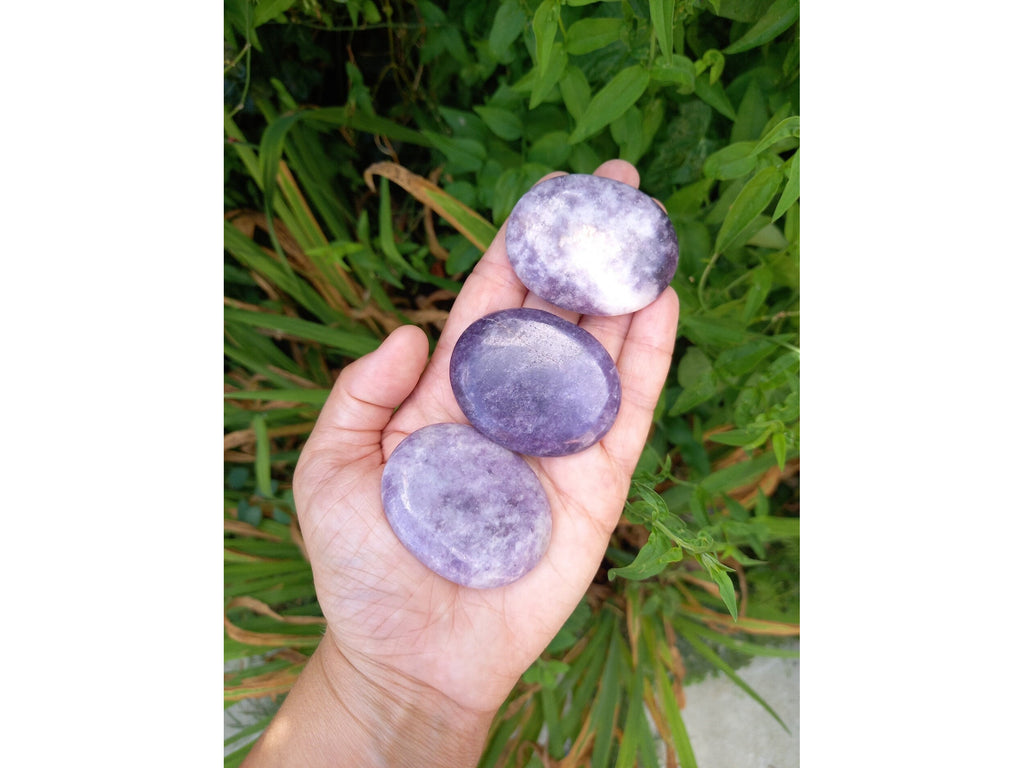 Lepidolite Worry Stone, Lepidolite Palm Stone, Lepidolite Crystal Pocket Stone, Crystal Gift, Meditation Gift, Pick Your Lepidolite Stone