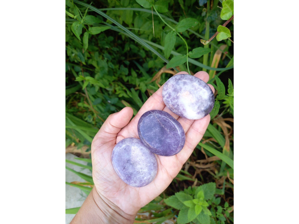 Lepidolite Worry Stone, Lepidolite Palm Stone, Lepidolite Crystal Pocket Stone, Crystal Gift, Meditation Gift, Pick Your Lepidolite Stone