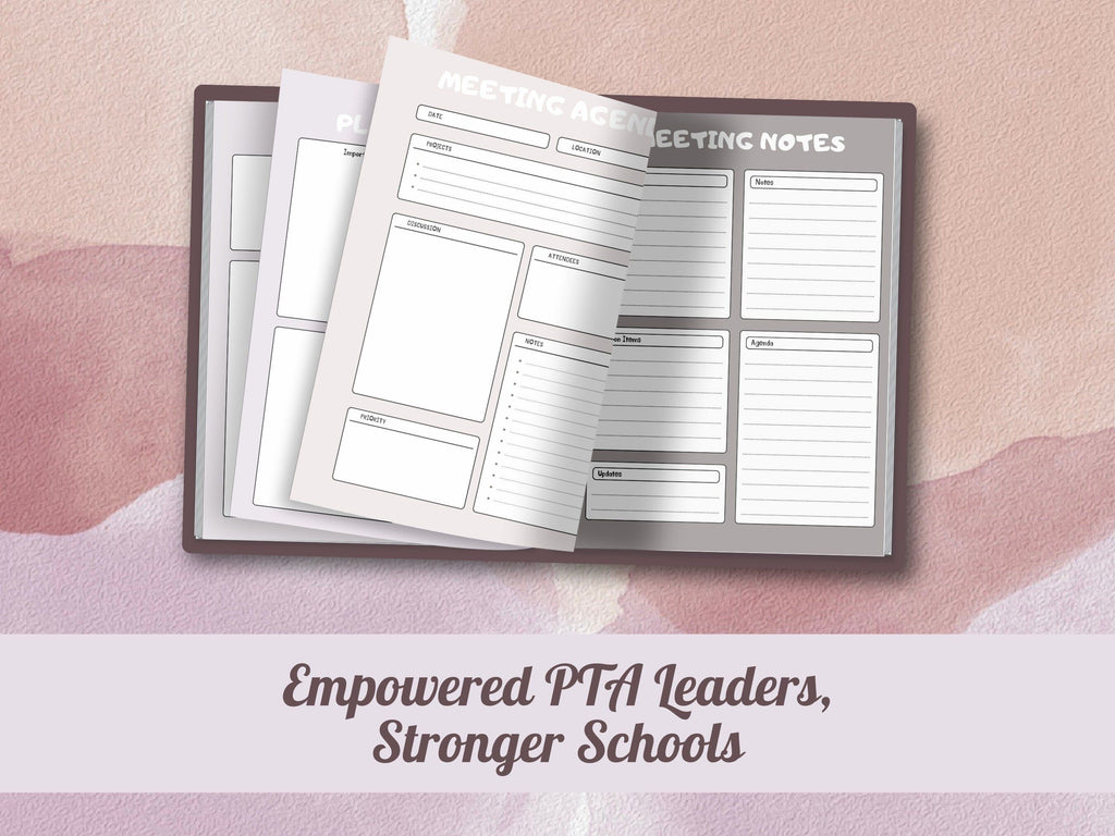 PTA Planner Printable, PTA Binder, PTA Printable Downloads, pta Leader Planner Binder, pta Volunteer Organizer Sheets