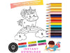 Kids Unicorn Activity Pages x 50 Pages, Unicorn Coloring Pages, Printable Kids Activity Pages, Girls Coloring Pages, Unicorn Party