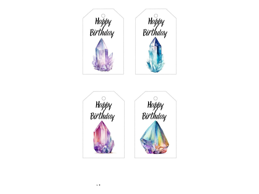 Printable Gift Tags, Crystal Themed Gift Tags, Birthday Gift Tags, Bohemian Gift Tags, Gift Tags, Crystal Gift Tag, DIY Gift Tag