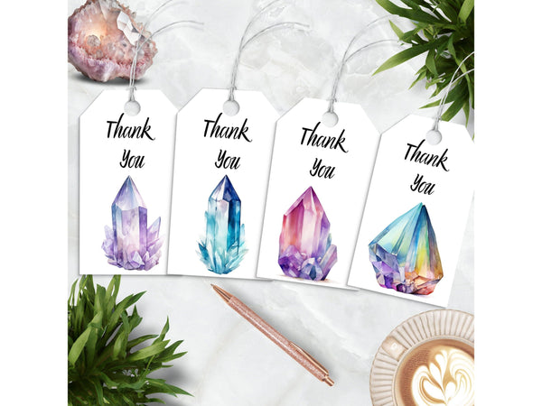 Printable Gift Tags, Crystal Themed Gift Tags, Thank You Gift Tags, Bohemian Gift Tags, Gift Tags, Crystal Gift Tag, DIY Gift Tag