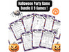 Kids Halloween Party Game Printables x 9 Games, Halloween Activities For Kids, Kids Halloween Games Scavenger Hunt, Halloween Party