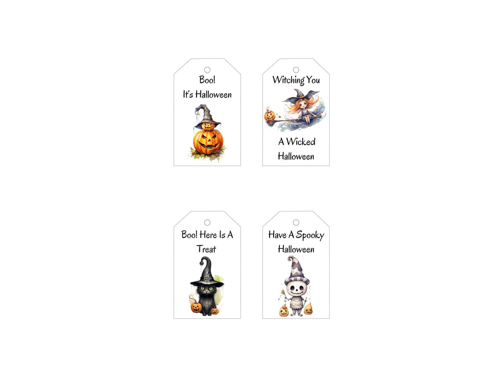 Halloween Tags, Halloween Gift Tags, Printable Halloween Party Bag Tags, Halloween Kids Party Bag Tags, Trick Or Treat Tags, Spooky Gift Tag