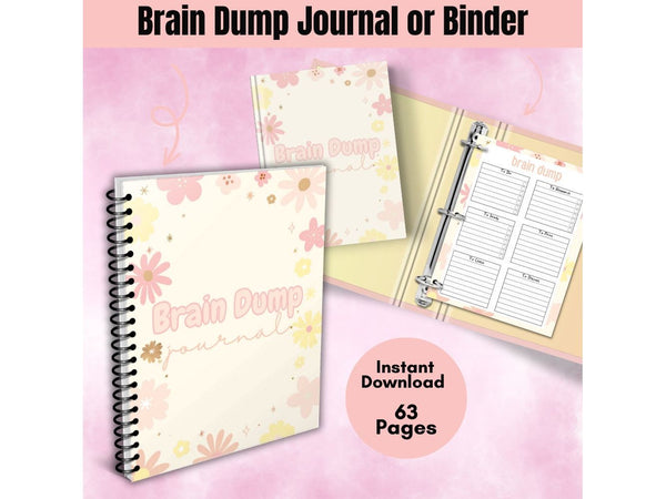 Brain Dump Journal, Brain Dump Planner, Brain Dump Binder, ADHD Brain Dump, ADHD Brain Dump Pages, Brain Dump Printable, Brain Dump Template