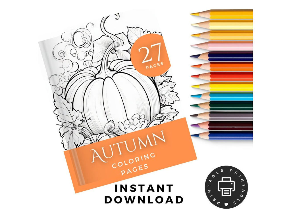 Fall Coloring Pages, Autumn Coloring Pages, Pumpkin Coloring Pages, Scenery Coloring Pages, Leaves Coloring, Adult Coloring 27 Pages