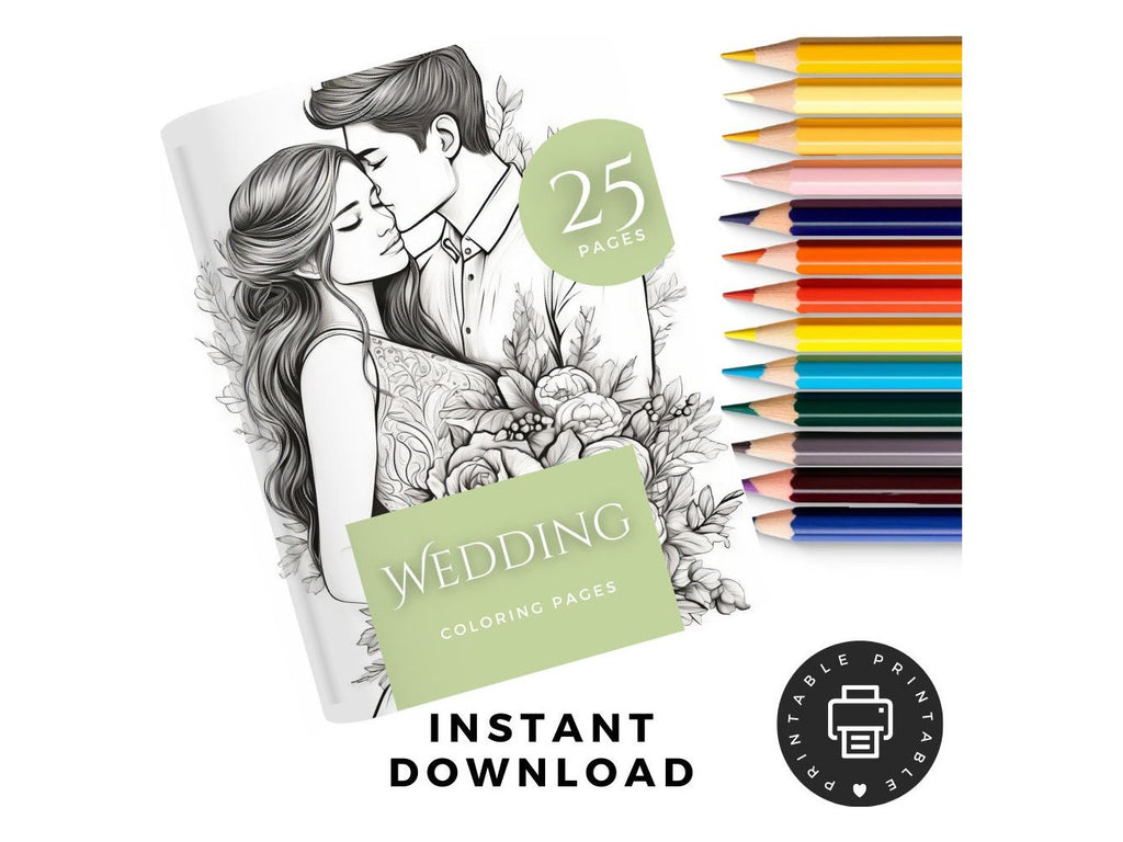 Wedding Coloring Pages, Elegant Adult Coloring Pages, Printable Wedding Coloring, Older Kids Wedding Coloring, Girls Dress Coloring