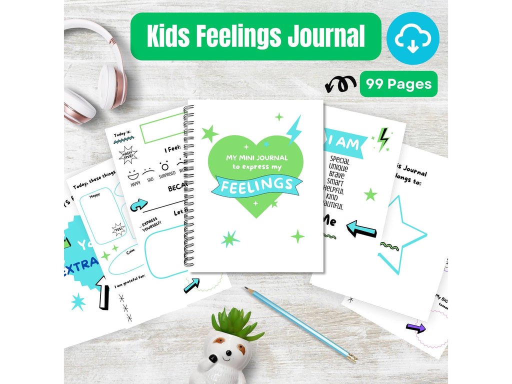 Kids Worry Journal Printable, Childrens Feelings Journal, Kids Mental Health Tools, Childrens Anxiety Worksheets, Boys Feelings Workbook